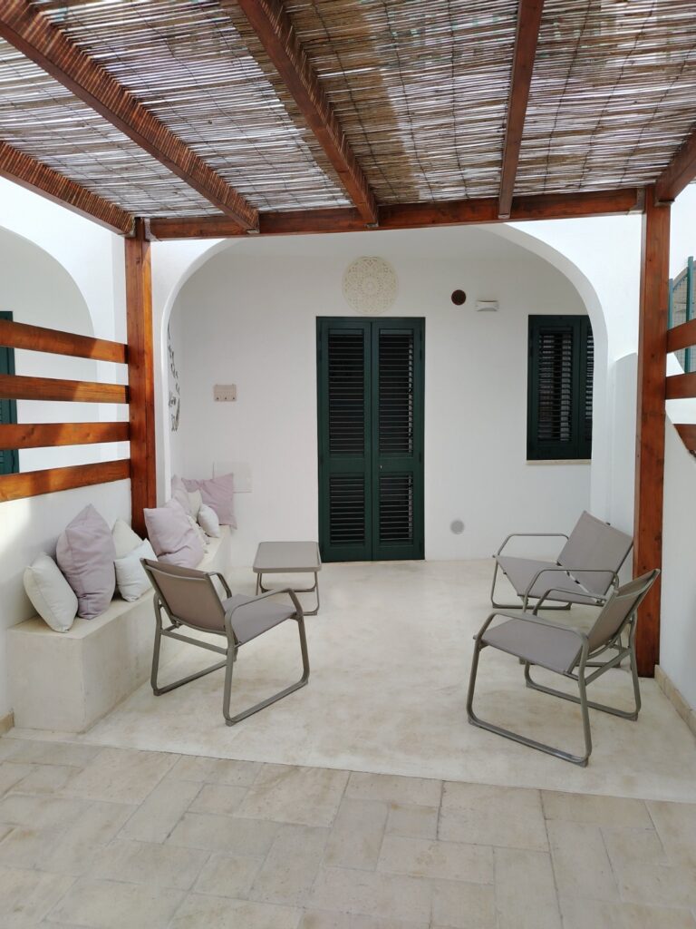 Il patio privato di Dimora Kai.Ros – relax all’aperto a Gallipoli