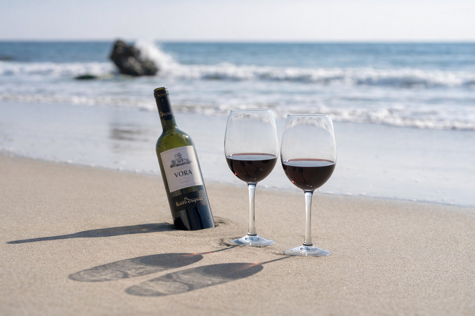 vino in spiaggia primitivo